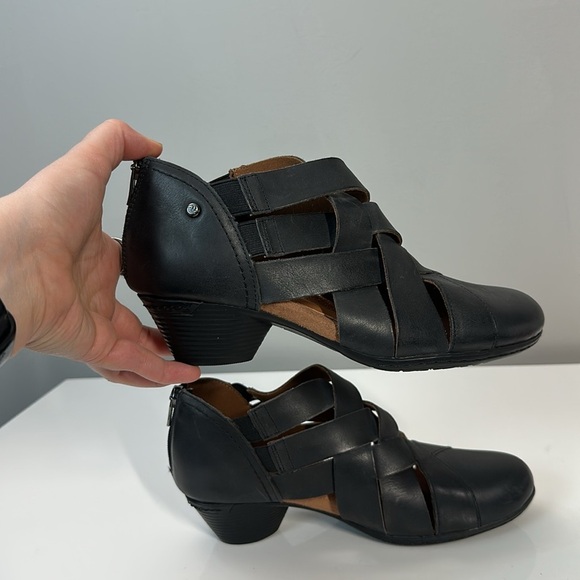 Cobb Hill Laurel Black Woven Pump Heels Size 6.5 - Picture 13 of 14